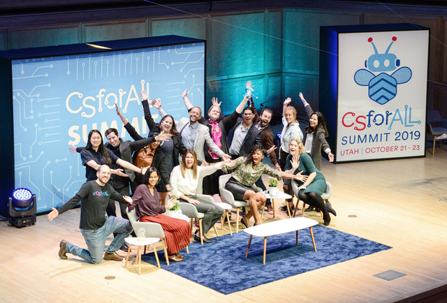 The CSforALL Team on stage at the 2019 Summit