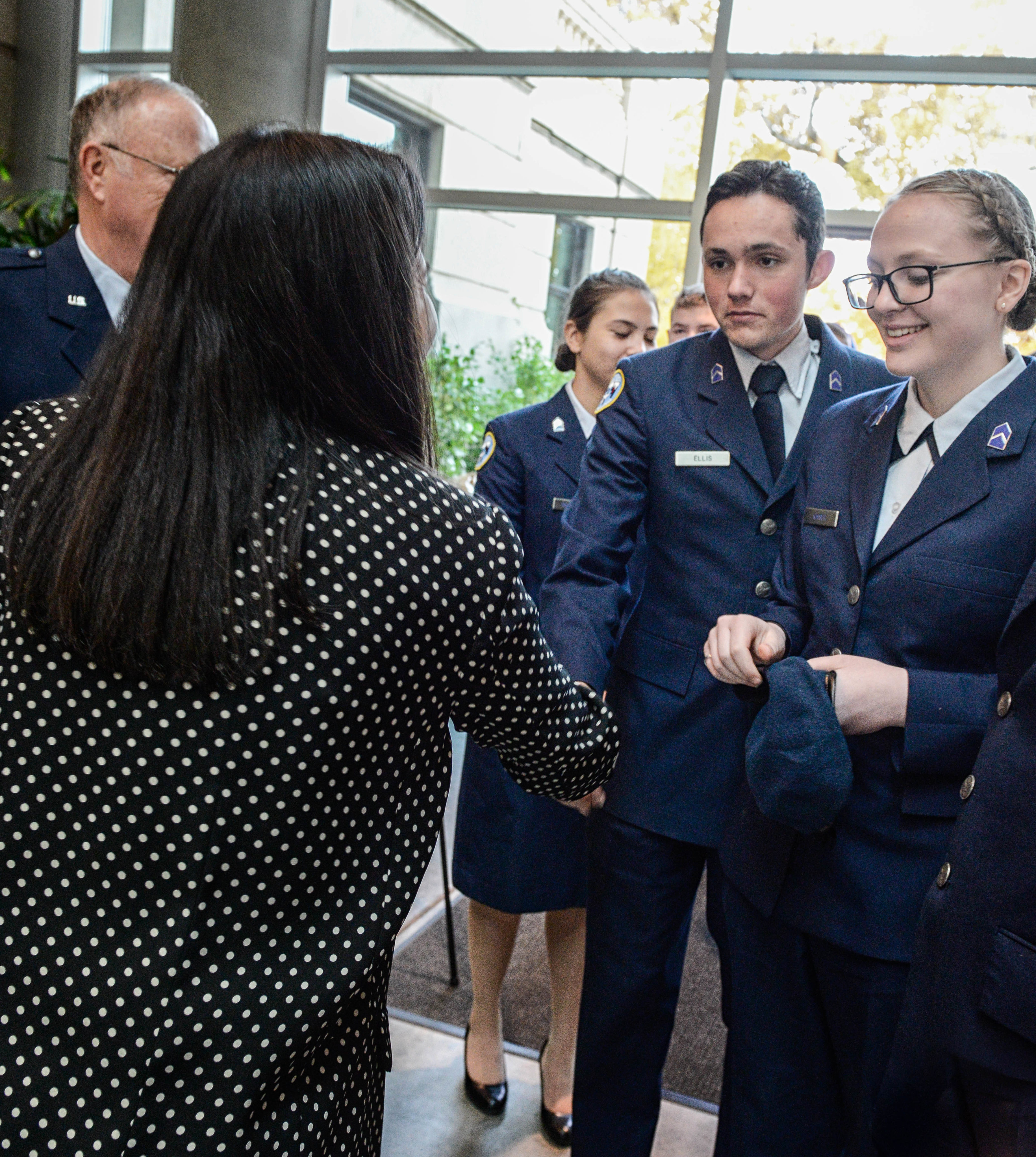 JROTC Members entering the Summit 2019