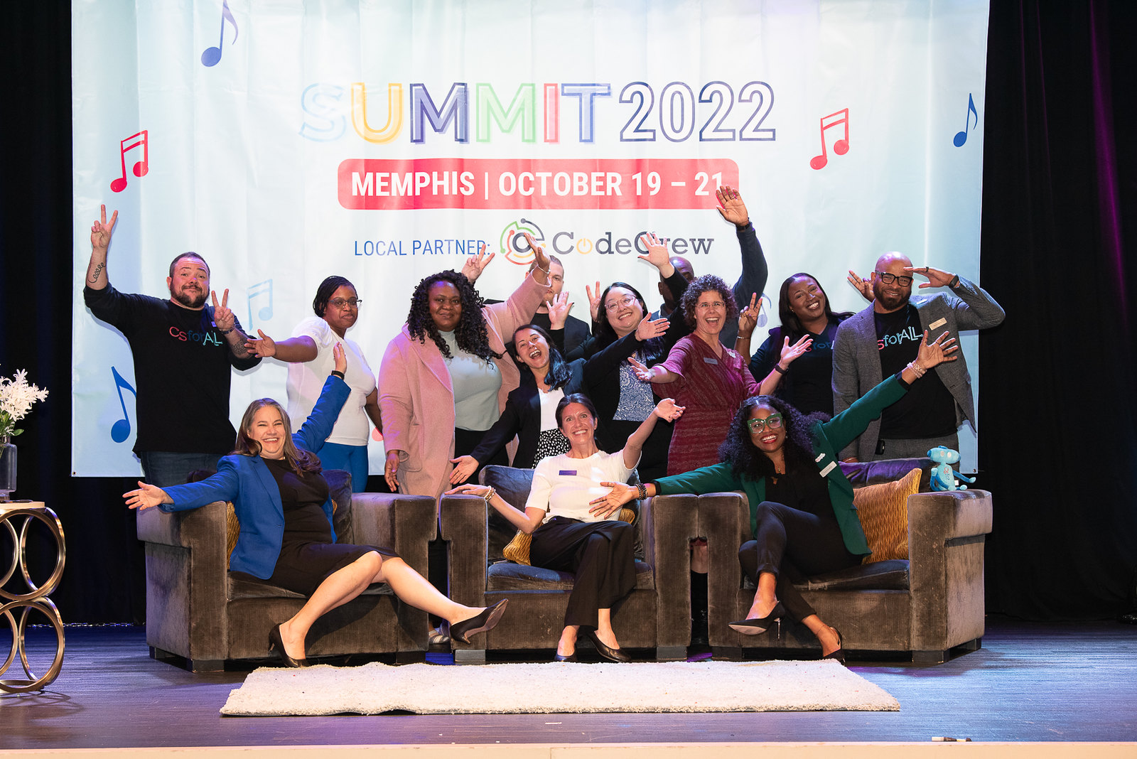 The CSforALL Team on stage at the 2022 Summit